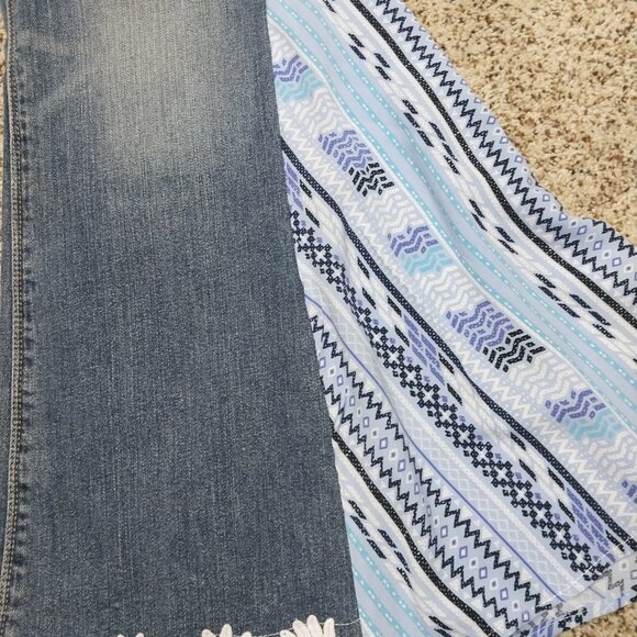 3101 Size 16 American Eagle Upcycled Bell-Bottoms and Matching XL Halter Top. - Picture 5 of 9